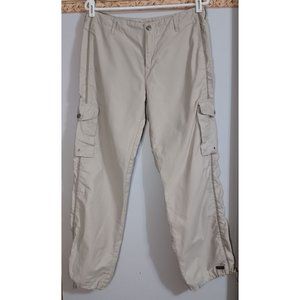 Athleta 8 Tan Cargo Pocket Outdoor Hiking Camping Casual Pants